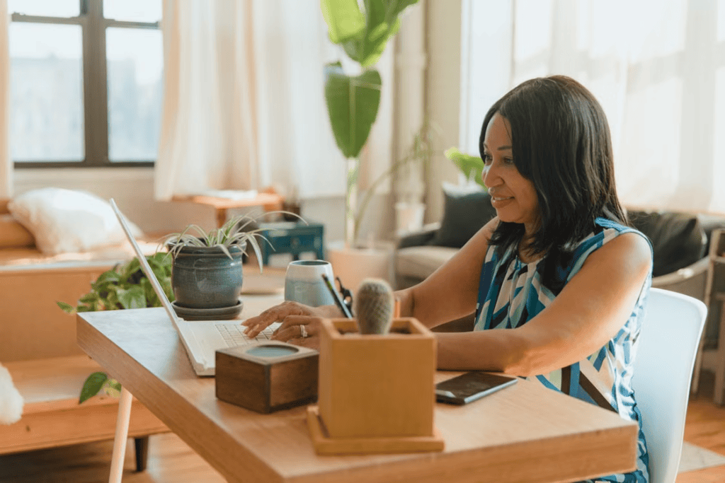 Legal professional works from home